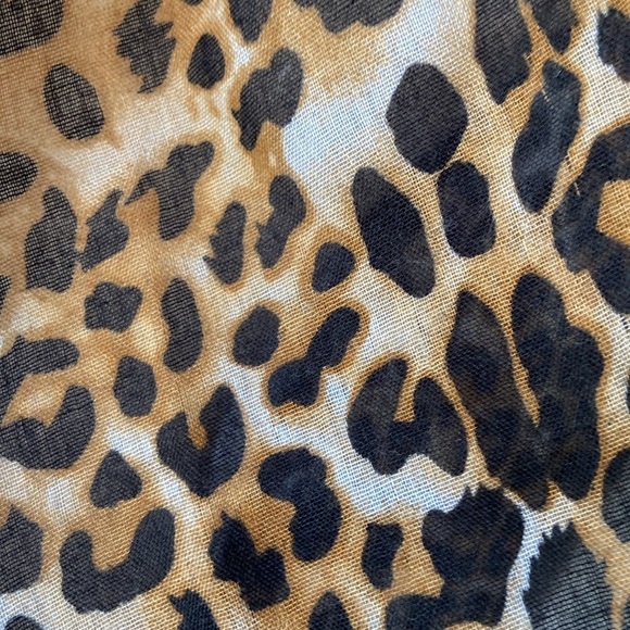 Gorgeous leopard print infinity scarf resortwear coastal vacation festival boho - Picture 3 of 9